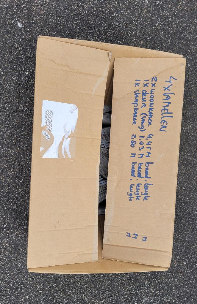 lamellen met rails, Huis en Inrichting, Stoffering | Gordijnen en Lamellen, Ophalen, Gebruikt, 100 tot 150 cm, Wit