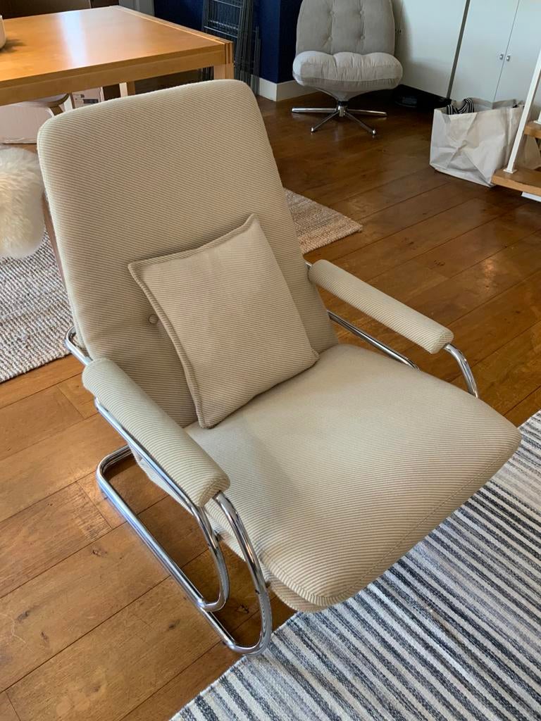 Vintage Gelderland fauteuil 301 jaren ‘70, Ophalen, 75 tot 100 cm, Zo goed als nieuw, Stof