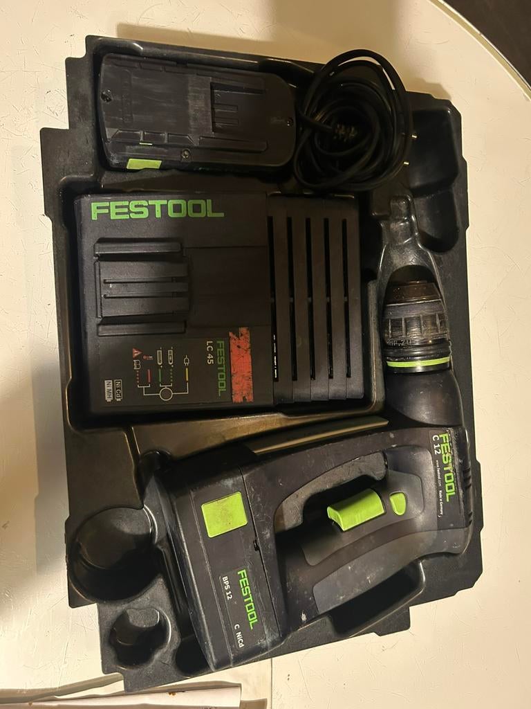 Festool C 12 + accu,s en lader, Ophalen of Verzenden, Zo goed als nieuw, Boor- en Schroefmachine