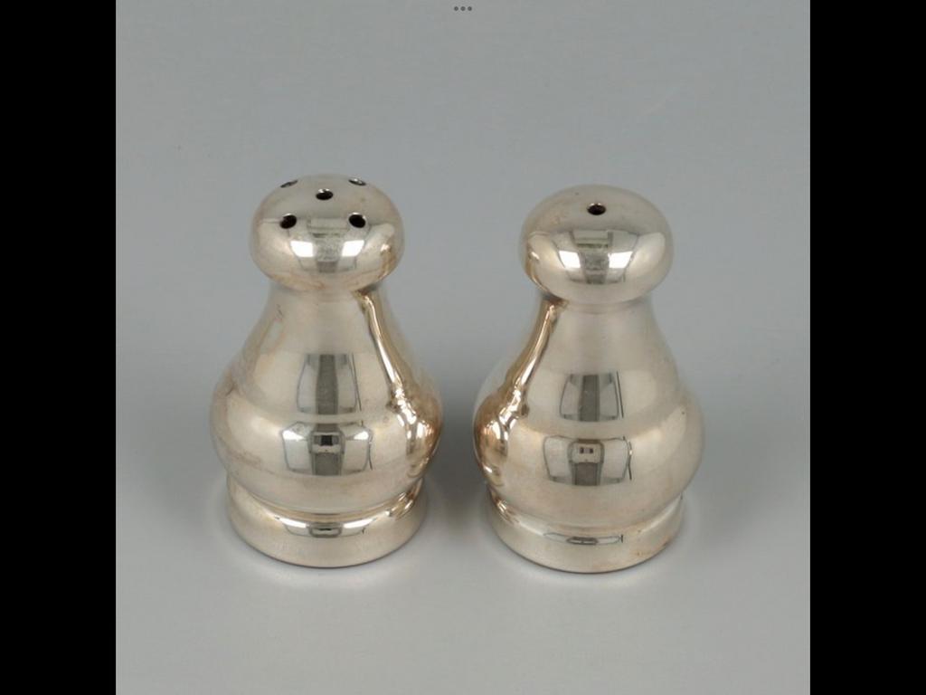 925 zilveren peper & zout vaatjes, Antiek en Kunst, Ophalen of Verzenden, Zilver