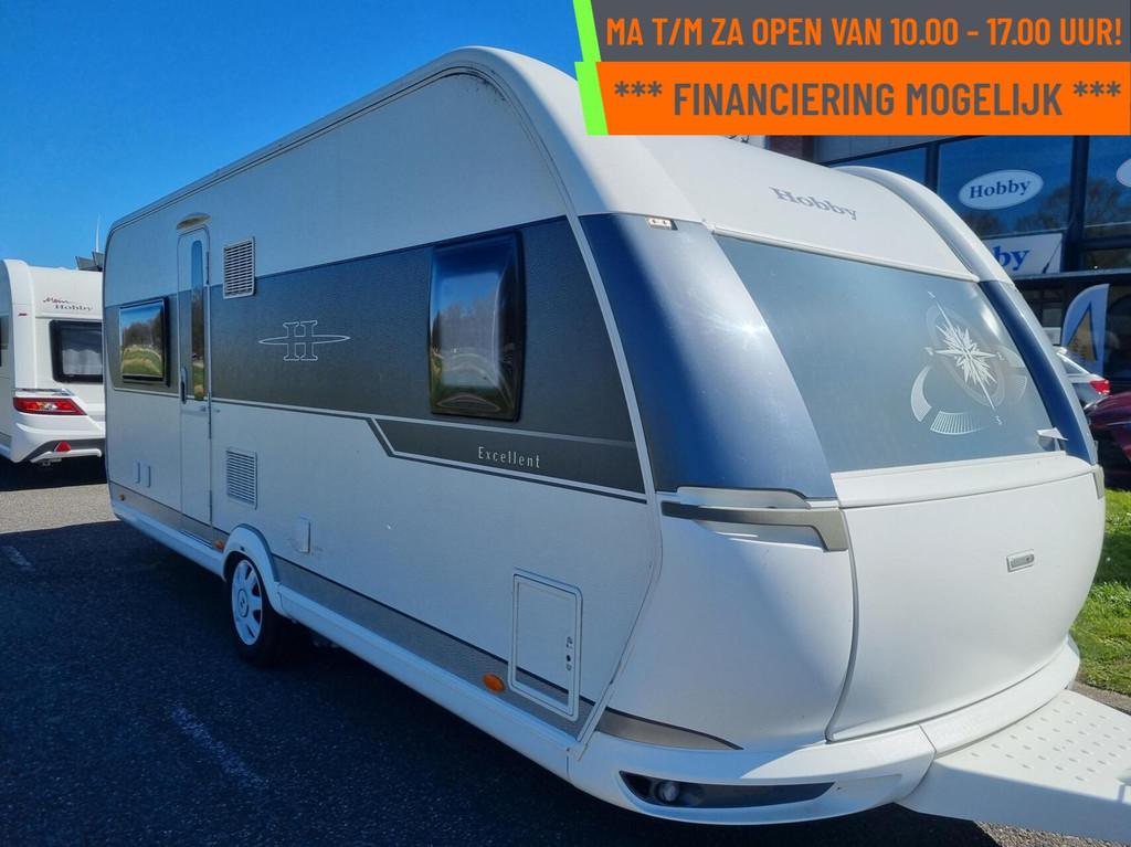 Hobby 560 CFE excellent DAK AIRCO + MOVER + VOORTENT +250 CM, Caravans en Kamperen, Caravans, Rondzit, 7 tot 8 meter, Bedrijf
