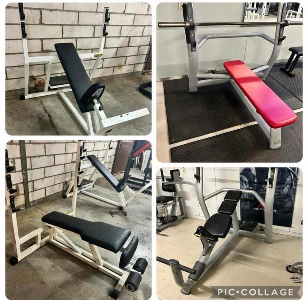 TECHNOGYM Verstelbare Fitnessbank - Drukbank & Biceps, Sport en Fitness, Fitnessmaterialen, Ophalen of Verzenden, Gebruikt, Armen