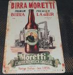 Birra Moretti Metalen Wandbord ., Ophalen of Verzenden, Nieuw, Reclamebord, Plaat of Schild
