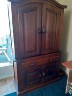 Eiken kast, Ophalen, Gebruikt, 100 tot 150 cm, Donker Eiken