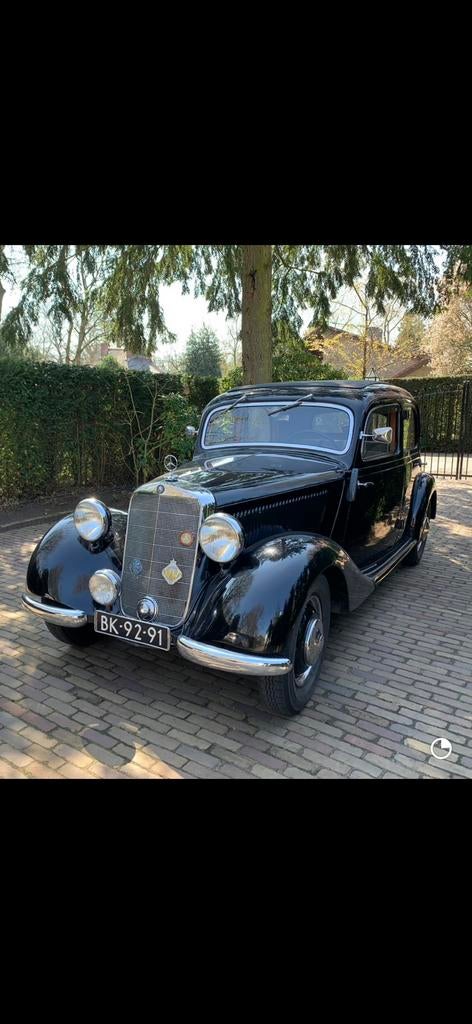Zeer mooie Mercedes-Benz 170 (1951), Auto's, Zwart, Mercedes-Benz, Handgeschakeld, Grijs