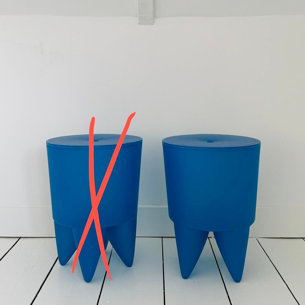 Nog 1 beschikbaar ! 1 blauwe Philippe Starck ‘Bubu’ kruk, Ophalen of Verzenden, Gebruikt, Kunststof