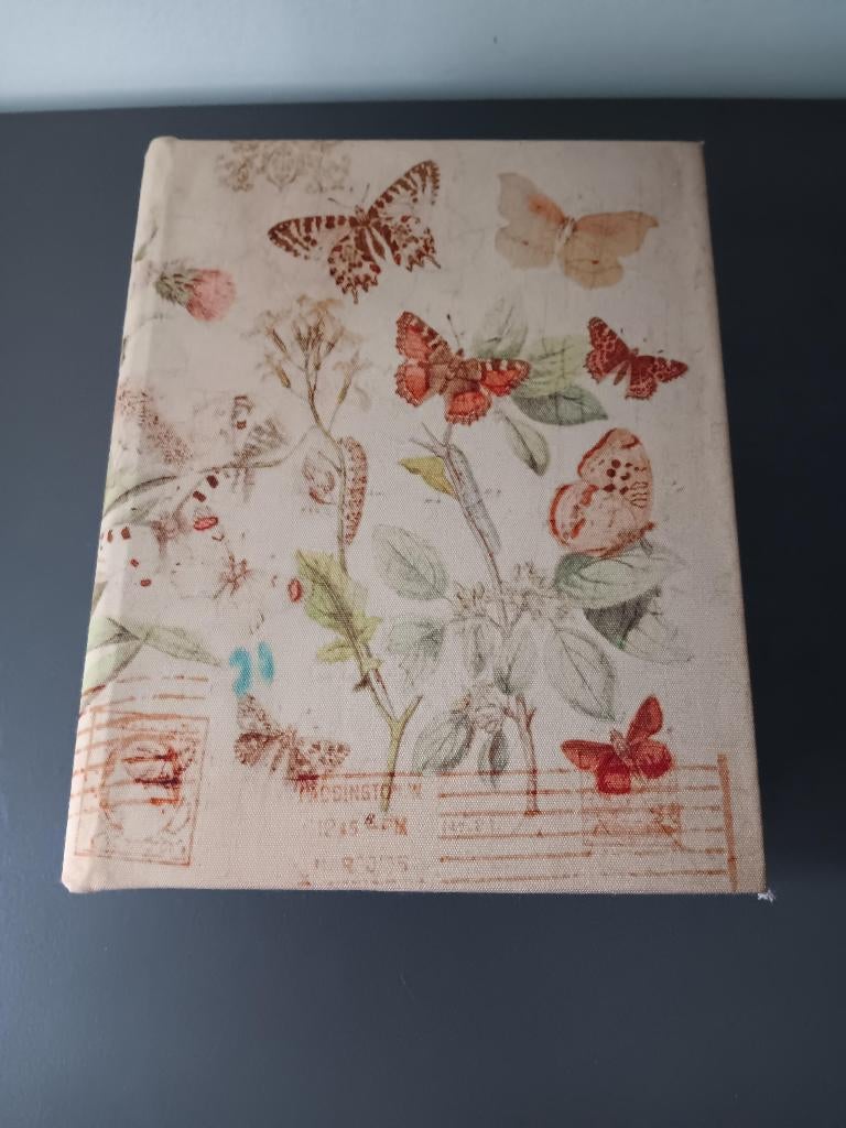 Decoratief opbergboek vlinders en bloemen, Ophalen of Verzenden, Gebruikt