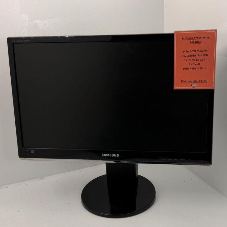 Samsung Syncmaster 2494HM Monitor | Met garantie, Computers en Software, Monitoren, Zo goed als nieuw, 60 Hz of minder, DVI, HDMI