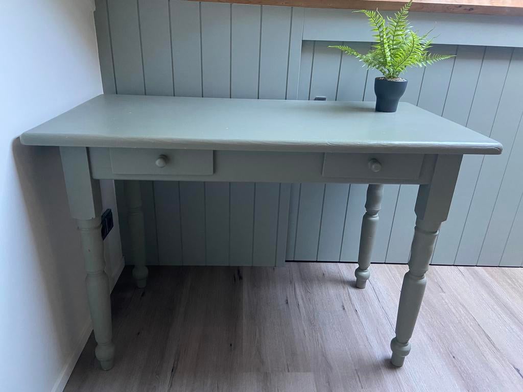 Bureau, Ophalen, Groen, Gebruikt, 114 cm