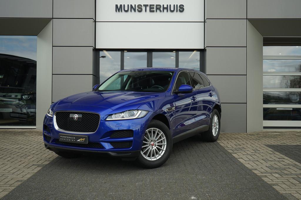 Jaguar F-Pace 2.0t AWD Pure | Verwarmde voorstoelen |, Auto's, Jaguar, 12 maanden, Stof, Gebruikt, Blauw