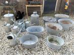 Diverse zink/zinken spullen te koop, Ophalen, Rond, Metaal, Minder dan 40 cm