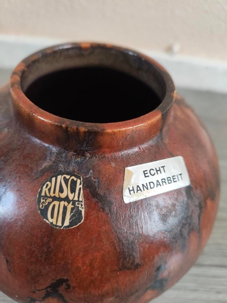 Ruscha Art West Duitsland 802 'Fat Lava' vaas, Ophalen of Verzenden