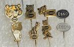 Vintage Esso Tijger 8 Speldjes Collectie, Verzamelen, Ophalen of Verzenden, Gebruikt, Merk, Speldje of Pin