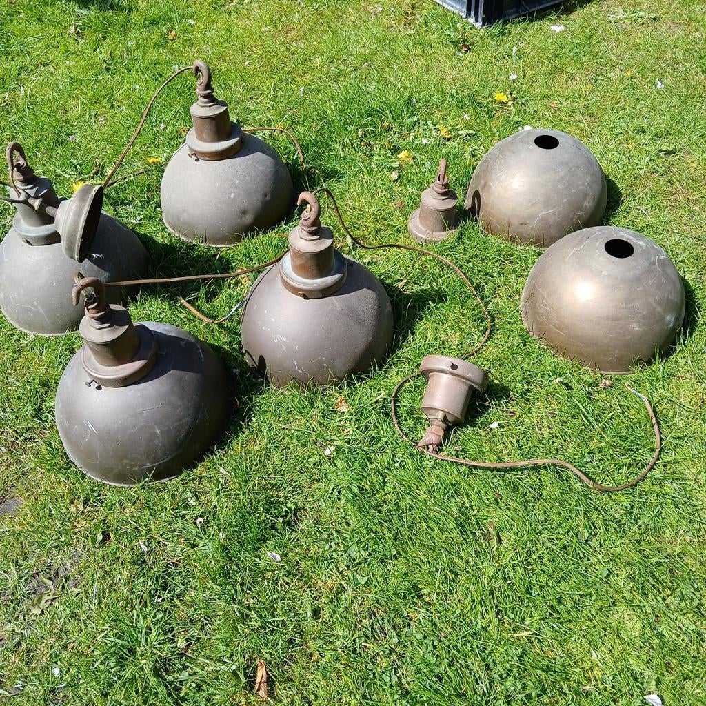 oude koperen lampen kappen, Ophalen