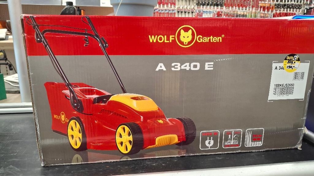wolf grasmaaier A340 E, Tuin en Terras, Ophalen, Elektrische grasmaaier, Wolf Garden, Beekendonk@hubo.nl