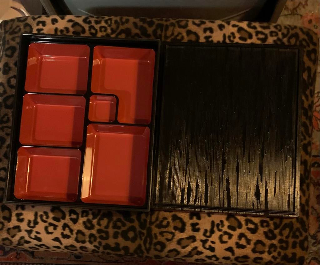 Bento box met vakjes, Overige typen, Nieuw, Ophalen of Verzenden, Rood