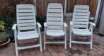 3 witte tuinstoelen, 2x Hartman Ambassador Club, 1x Jardin, Ophalen, Gebruikt, Kunststof, Inklapbaar