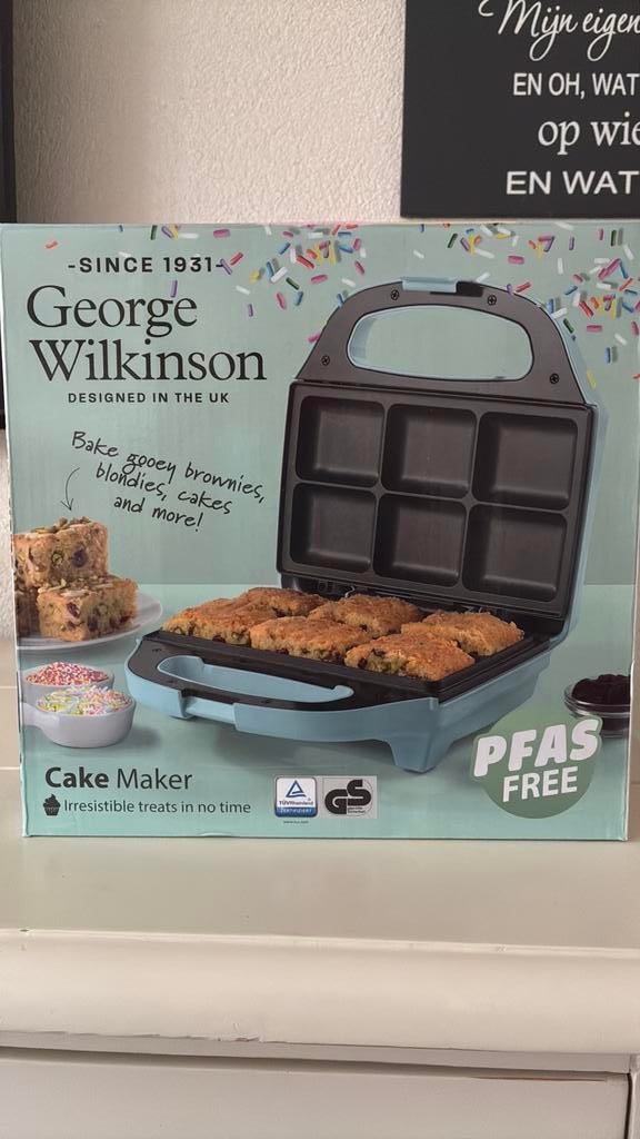 George Wilkinson cake maker NIEUW pfas vrij, Witgoed en Apparatuur, Wafelijzers, Ophalen of Verzenden, Nieuw