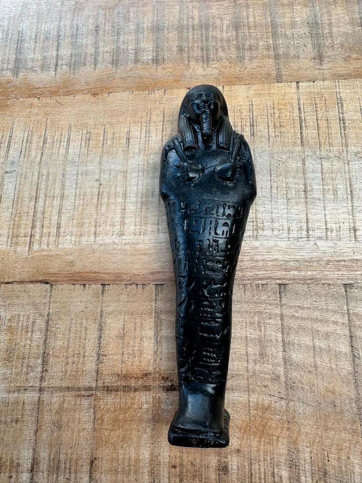 Zwart Egyptisch shabti beeldje, Verzamelen, Beelden en Beeldjes, Zo goed als nieuw, Overige typen, Ophalen of Verzenden