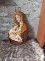 Antiek gipsen muurplaat van Maria, Ophalen of Verzenden