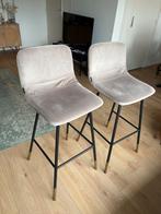 Bronx71 velvet barkruk Mikky, 2 stuks, Ophalen, Gebruikt, Met voetsteun, 60 tot 90 cm