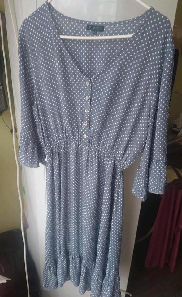 Jurk knielengte viscose maat L, Kleding | Dames, Bindi, Maat 42/44 (L), Ophalen of Verzenden, Zo goed als nieuw