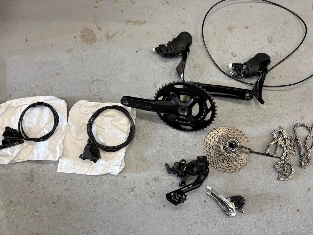 Shimano GRX 400 groep 2x10 speed gravel zeer goede staat, Fietsen en Brommers, Fietsonderdelen, Stalbergweg, Shimano, Overige typen