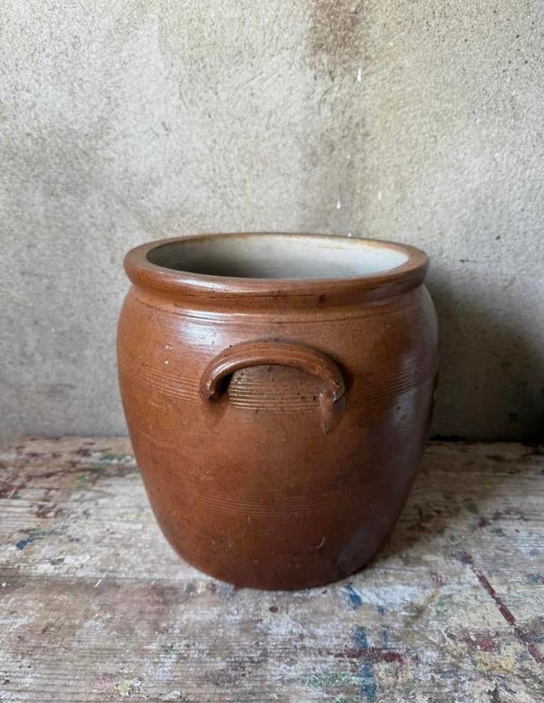 Grote Franse gres pot, Ophalen of Verzenden