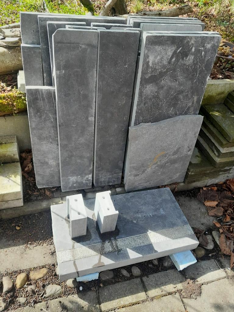 Belgisch hardsteen trede en neuten / hardsteen tegels, Ophalen, 30 cm of meer, Steen of Klei, 50 tot 150 cm