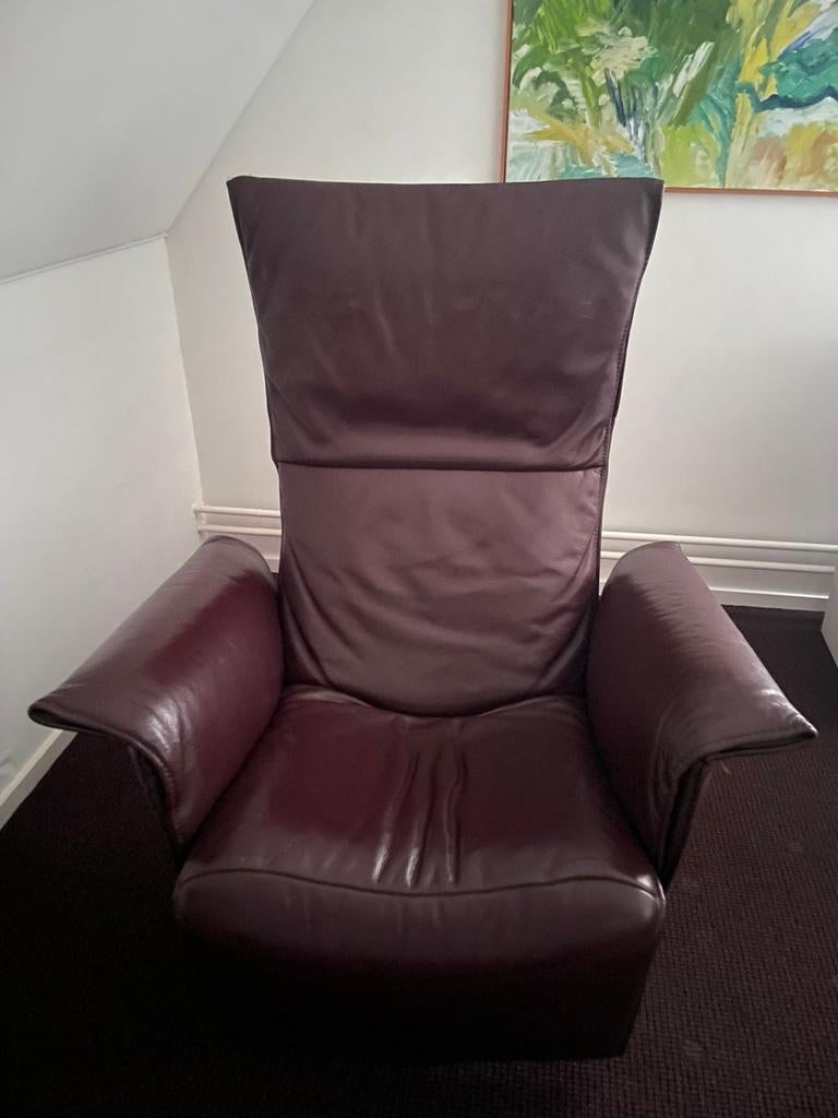 Jori relaxfauteuil leer mono-move leer bordeaux maat medi, Ophalen, Gebruikt, Leer, 50 tot 75 cm