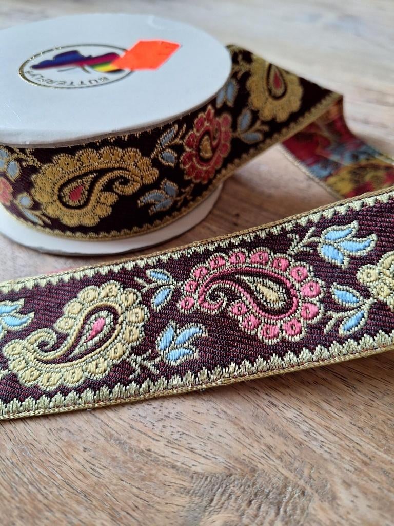 Tassenband/ band Paisley, Hobby en Vrije tijd, Naaien en Fournituren, Verzenden, Nieuw, Lint, Band of Elastiek