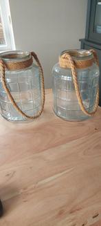 Glazen potten 2x, Ophalen of Verzenden, Zo goed als nieuw