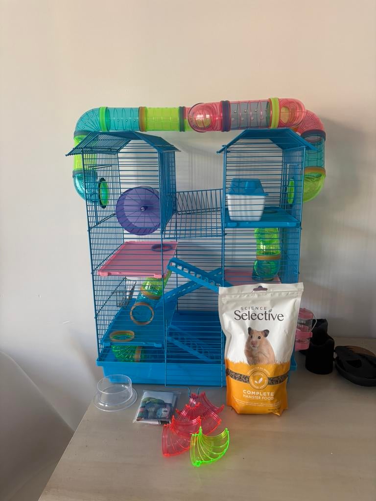 Pawhut Hamster Cage, Kooi, Minder dan 75 cm, Zo goed als nieuw, Muis