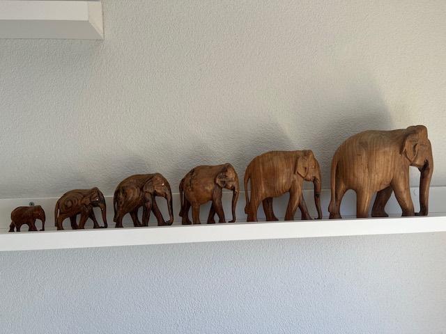 Olifanten kudde hout (ophalen), Ophalen, Gebruikt, Dier