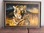 Schilderij met tijgers, Antiek en Kunst, Kunst | Schilderijen | Klassiek, Ophalen of Verzenden
