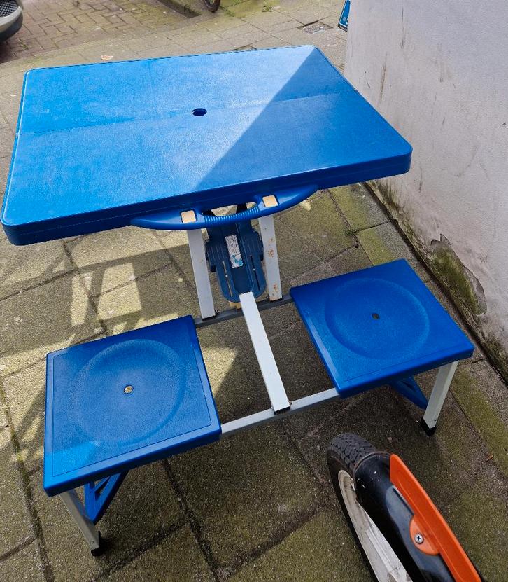 Kinderpicknicktafel, Inklapbaar, Tuin en Terras, Picknicktafels, Gebruikt, Rechthoekig, Overige materialen, Kinderpicknicktafel