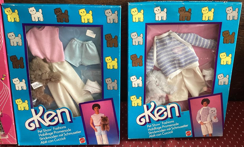 Barbie vintage 1986 Ken Pet Show outfits #3663 & 3665 OVP!, Ophalen, Nieuw, Fashion Doll