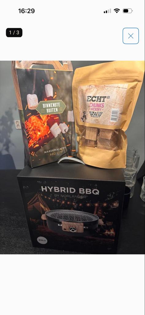 Nörlander Compacte Hybride Tafelbarbecue met Accessoires, Tuin en Terras, Ophalen of Verzenden, Nieuw, Met accessoires