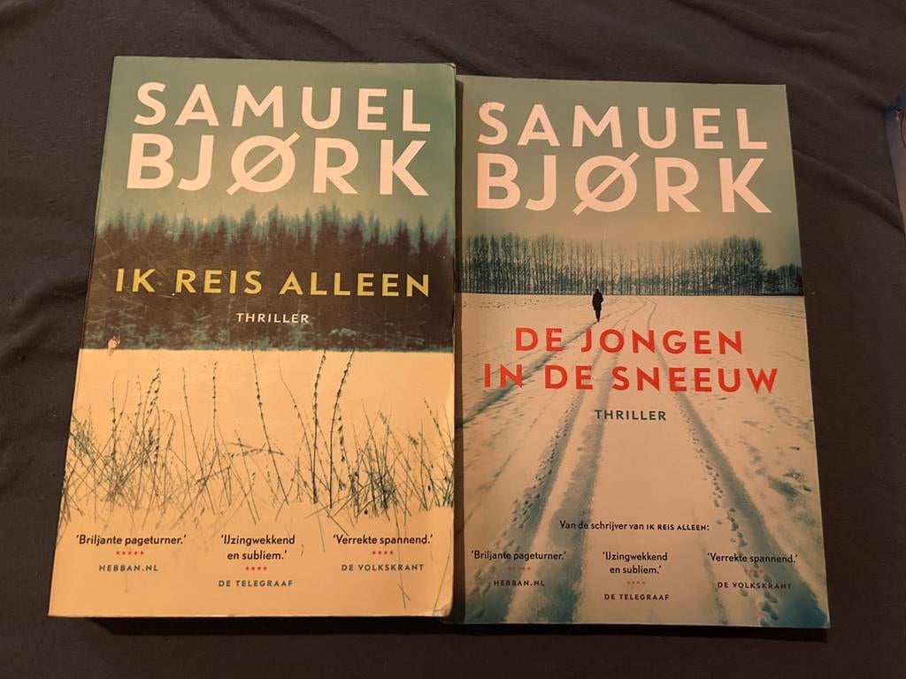 Ik reis alleen + De jongen in de sneeuw - Samuel Bjork, Ophalen of Verzenden, Zo goed als nieuw