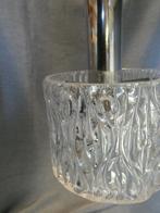 Vintage Cascade Hanglamp Hillebrand design ijsglas '60, Gebruikt, 50 tot 75 cm, Jaren 60/70, Ophalen of Verzenden