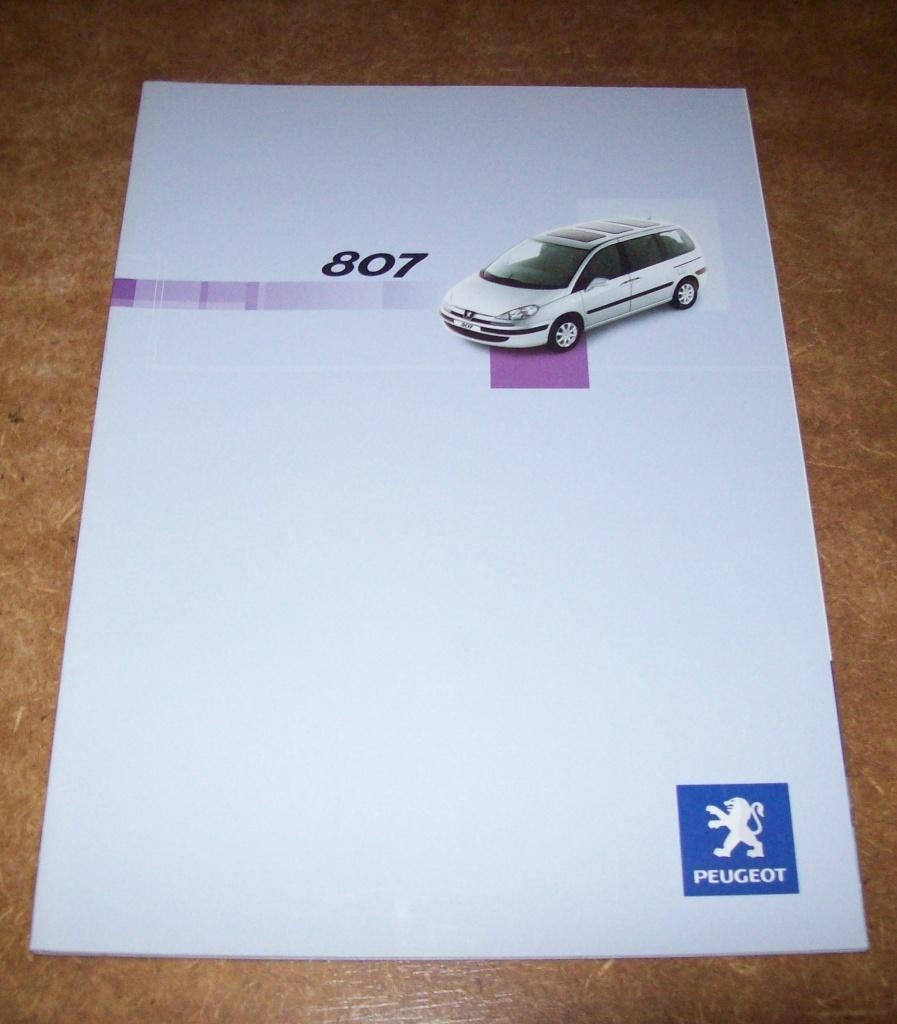 brochure Peugeot 807 modellen 2003, Ophalen of Verzenden, Nieuw, Peugeot