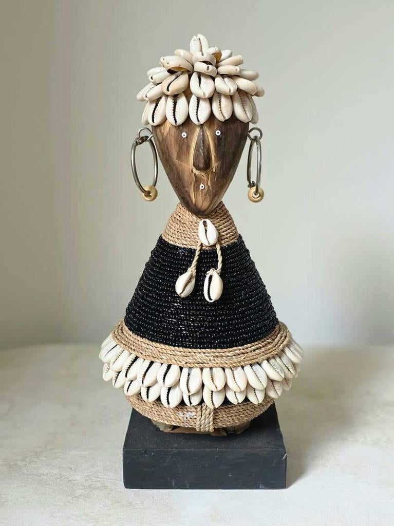 Namji houten beeld zwart 2 uit Bali, Ophalen of Verzenden, Beeld, Hout, Vrouw
