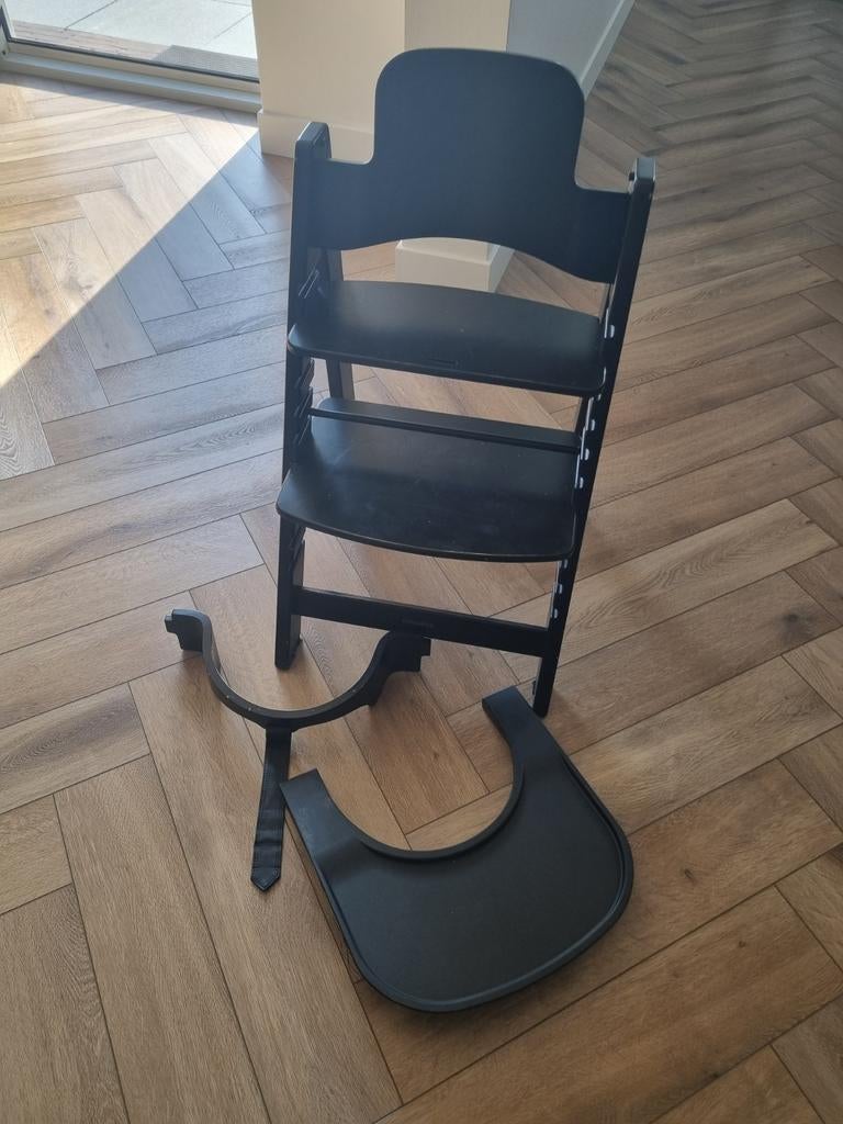 Kidsmill up meegroei kinderstoel metbabyset en eetblad zwart, Ophalen, Gebruikt, Meegroeistoel, Afneembaar eetblad