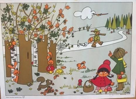 Dijkstra Educatieve poster "herfst", Ophalen of Verzenden, Zo goed als nieuw, Wanddecoratie