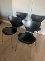 Fritz Hansen stoelen, 4 stuks, Huis en Inrichting, Stoelen, Ophalen, Gebruikt, Zwart, Vier