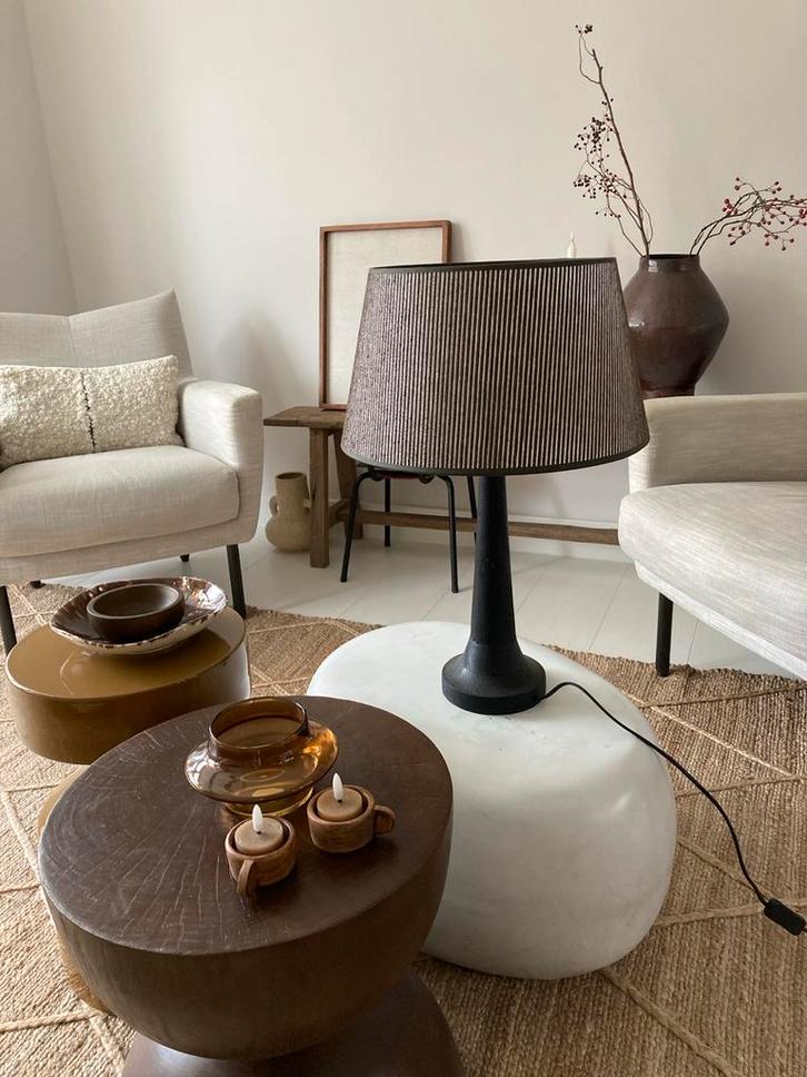 Light&Living tafellamp Eric  Kuster stijl/ hotel chique, Huis en Inrichting, Lampen | Tafellampen, Gebruikt, 50 tot 75 cm, Hout