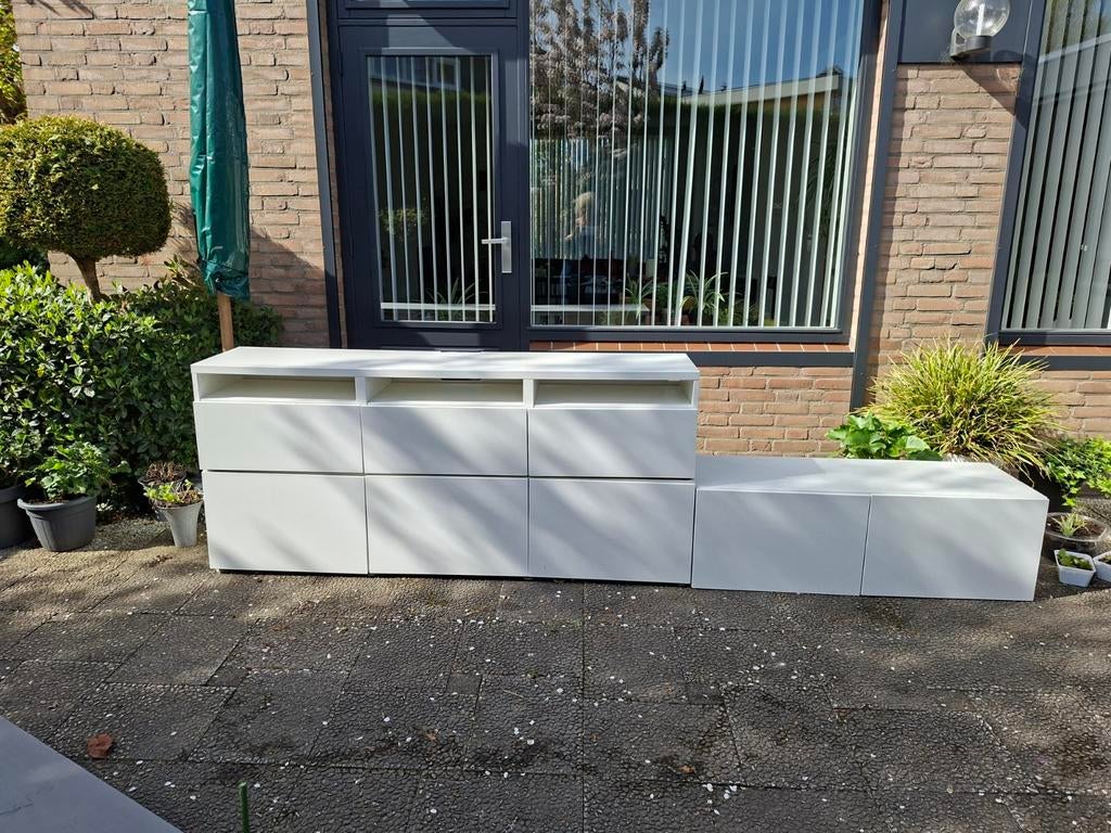 Ikea BESTA (tv-)meubel, 3 losse kasten, ook apart te koop, Huis en Inrichting, Ophalen, Gebruikt, 150 tot 200 cm, Minder dan 100 cm
