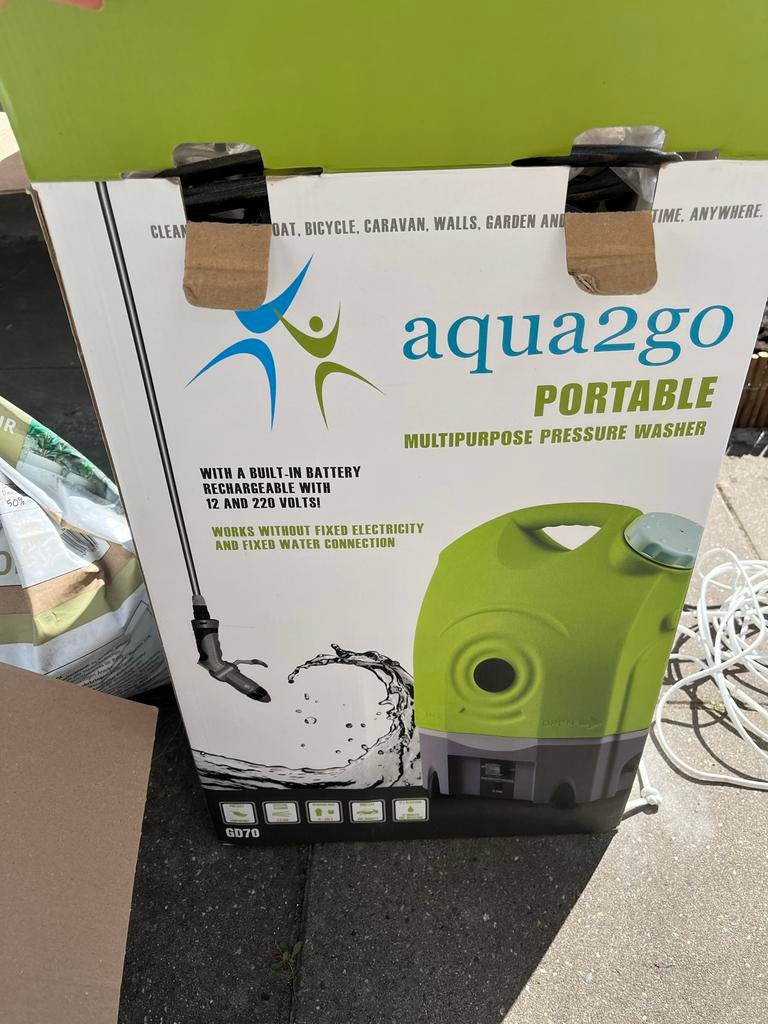 Aqua2go Draagbare Hogedrukreiniger - Multipurpose, Ophalen, Gebruikt, Accu
