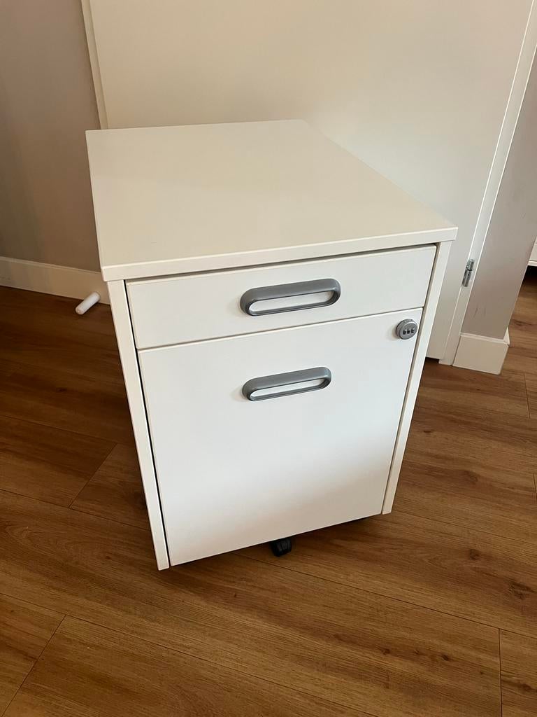 Ladeblok op wieltjes, wit, Huis en Inrichting, Bureaus, Ophalen, Overige typen, Hout, 62 cm