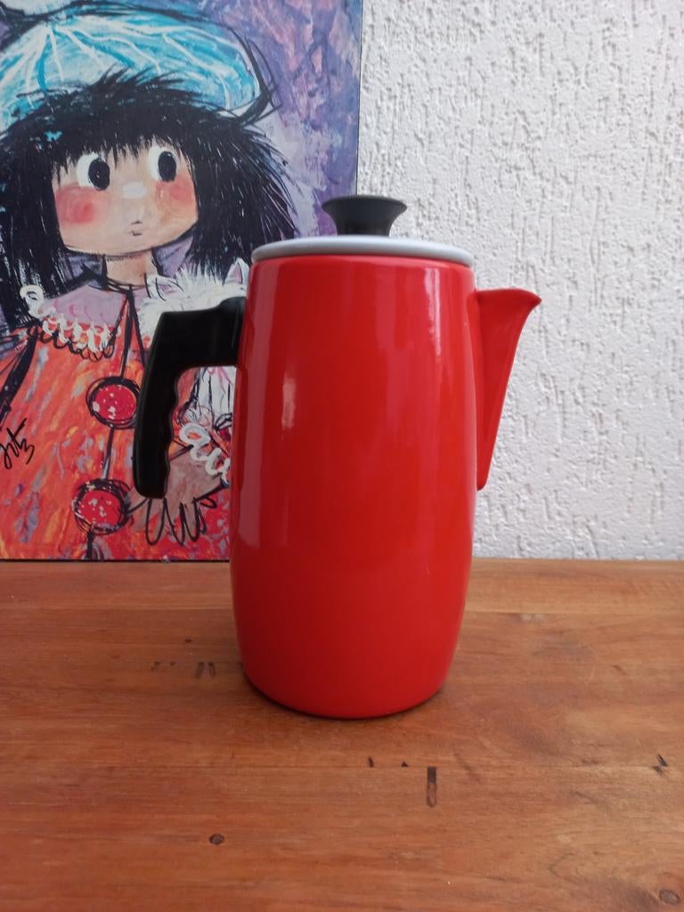 Brocante kan. Emaille koffiepot. Vintage. Retro, Ophalen of Verzenden